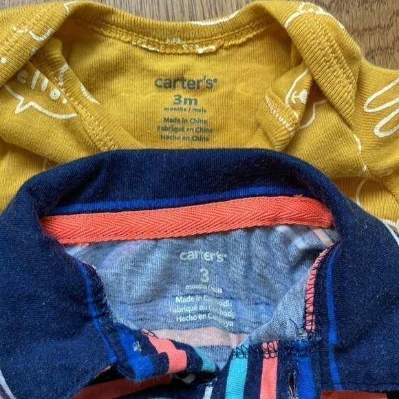 3 Onesies Short Long Sleeve Carter’s 3 Months - Picture 5 of 6